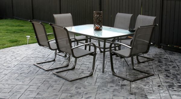 Backyard Concrete Stamping in Fayetteville
